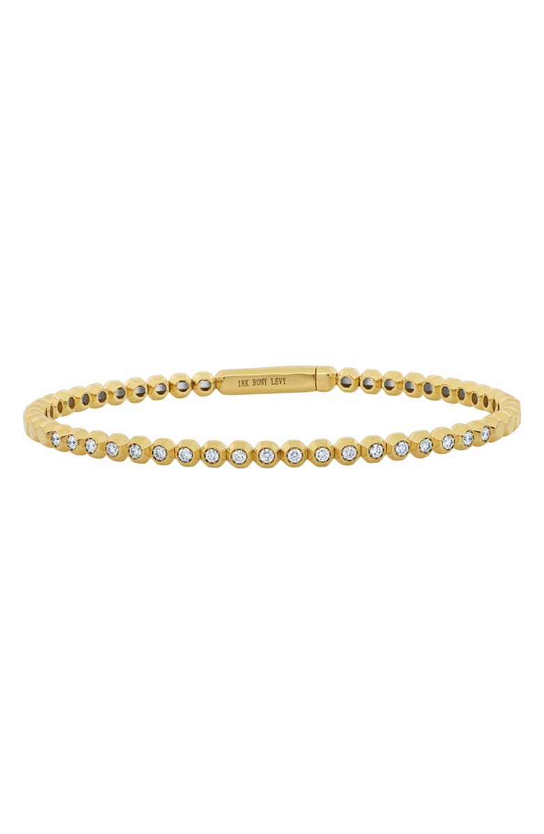 Bony Levy Monaco Diamond Stretch Bracelet, Main, color, 18K Yellow Gold