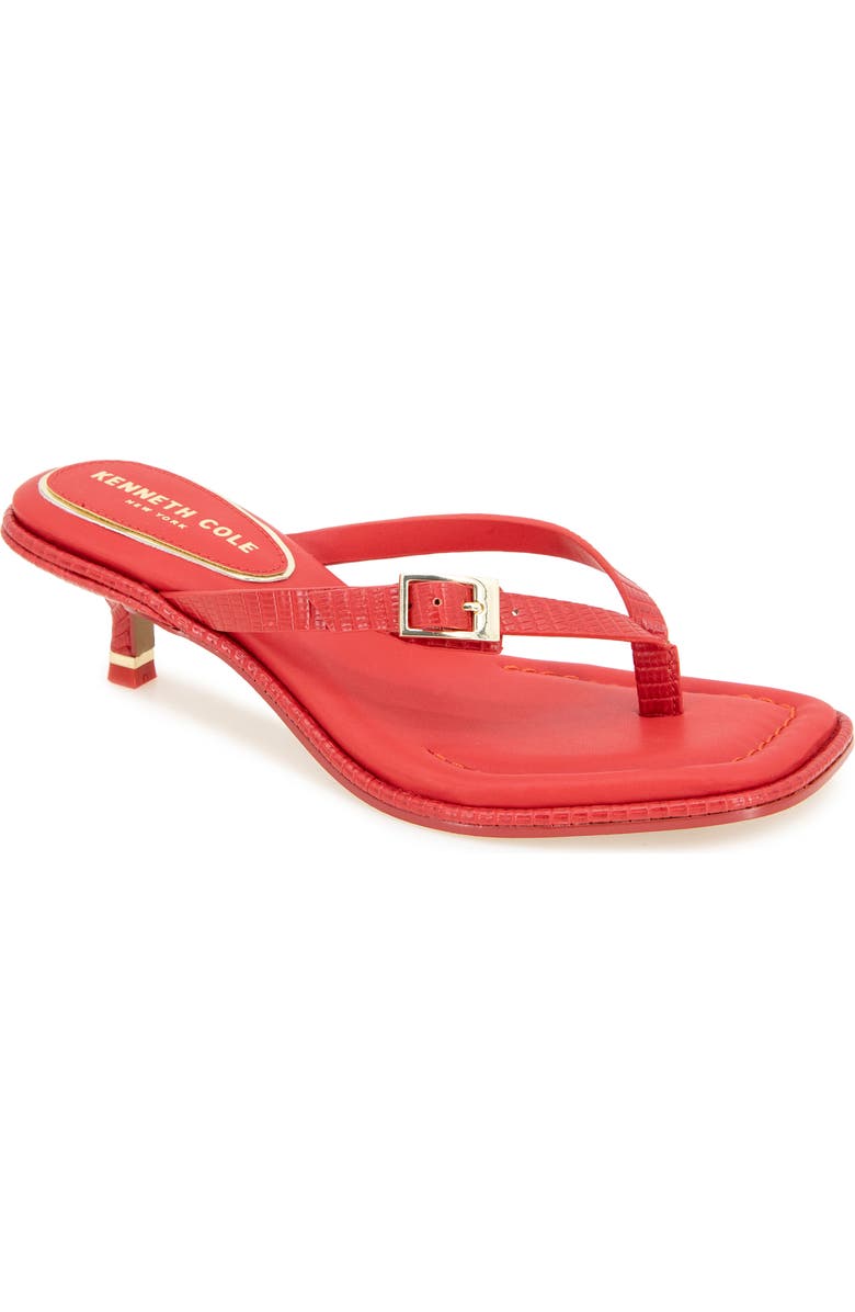 Kenneth Cole Gillie Kitten Heel Slide Sandal, Main, color, Red Lizard