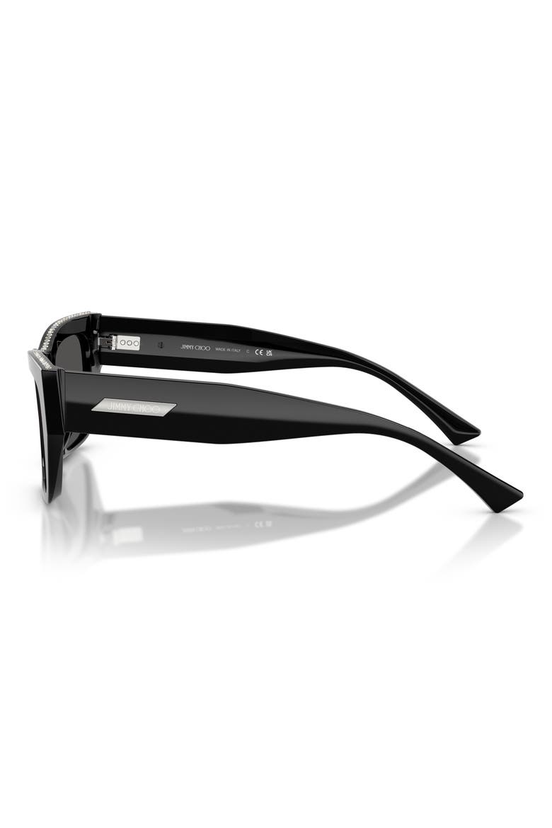 54mm Cat Eye Sunglasses, Alternate, color, BLACK/ DARK GREY