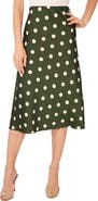 Parker Polka Dot Satin Midi Skirt
