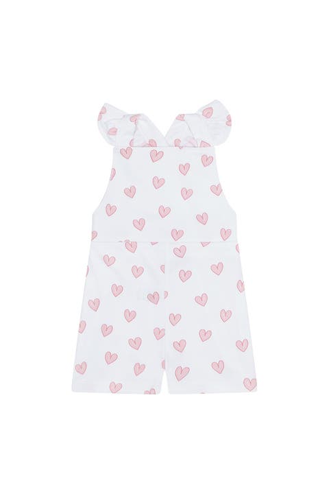 Pink Heart Print Romper - Toddler