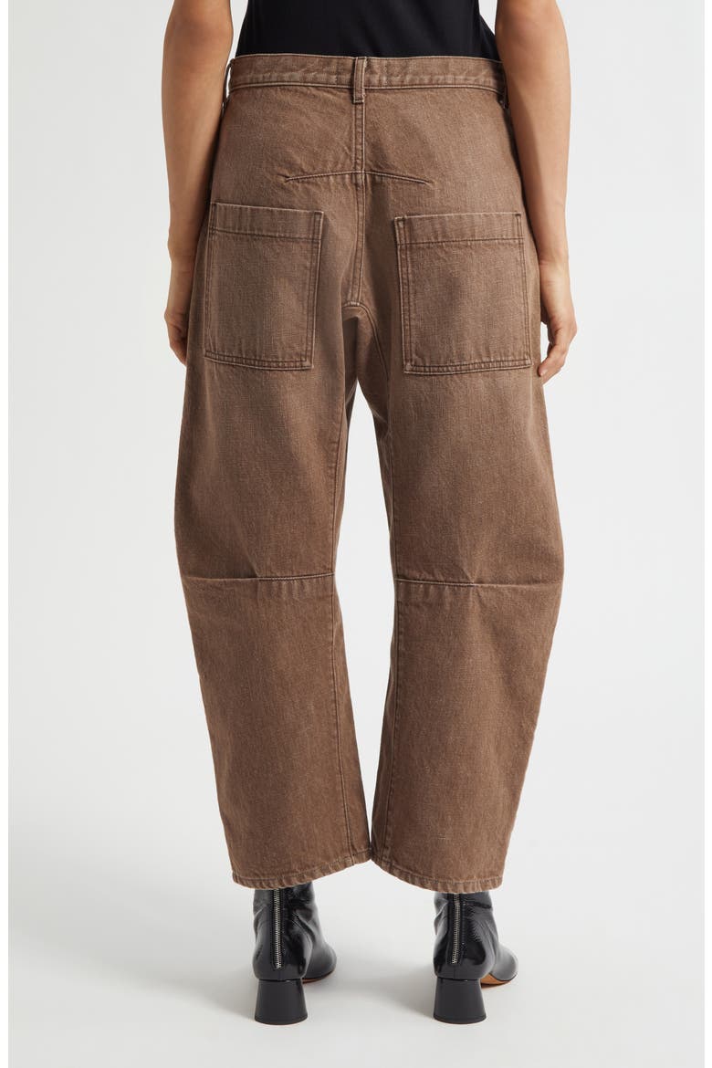 Shon Barrel Leg Jeans, Alternate, color, VINTAGE BROWN WASH