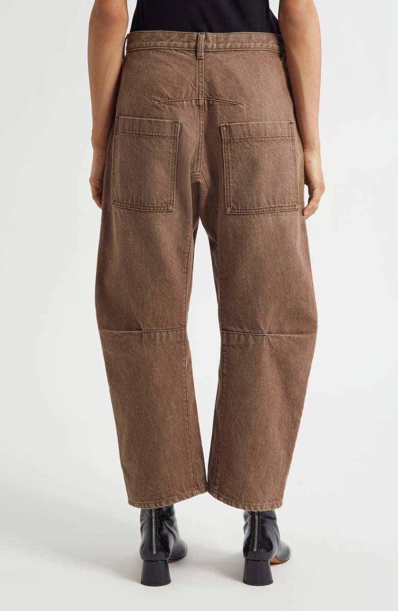 Nili Lotan Shon Barrel Leg Jeans, Alternate, color, Vintage Brown Wash