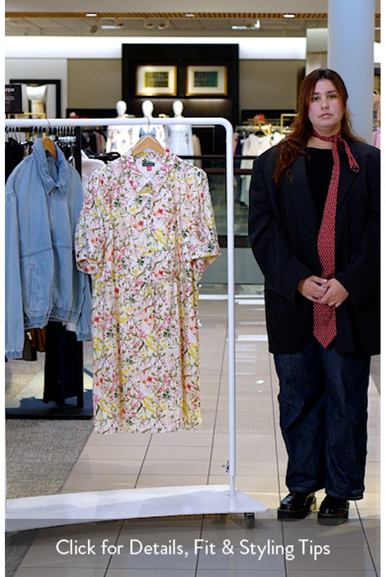 Floral Short Sleeve Shirtdress video