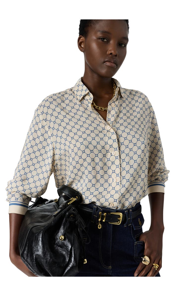 GERARD DAREL Clariane Monogram Print Shirt, Alternate, color, Jeans
