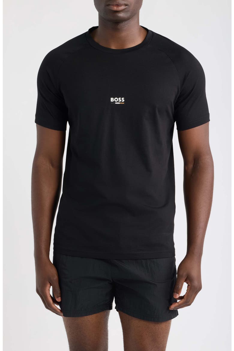 Slim Fit Logo Graphic T-Shirt, Main, color, BLACK