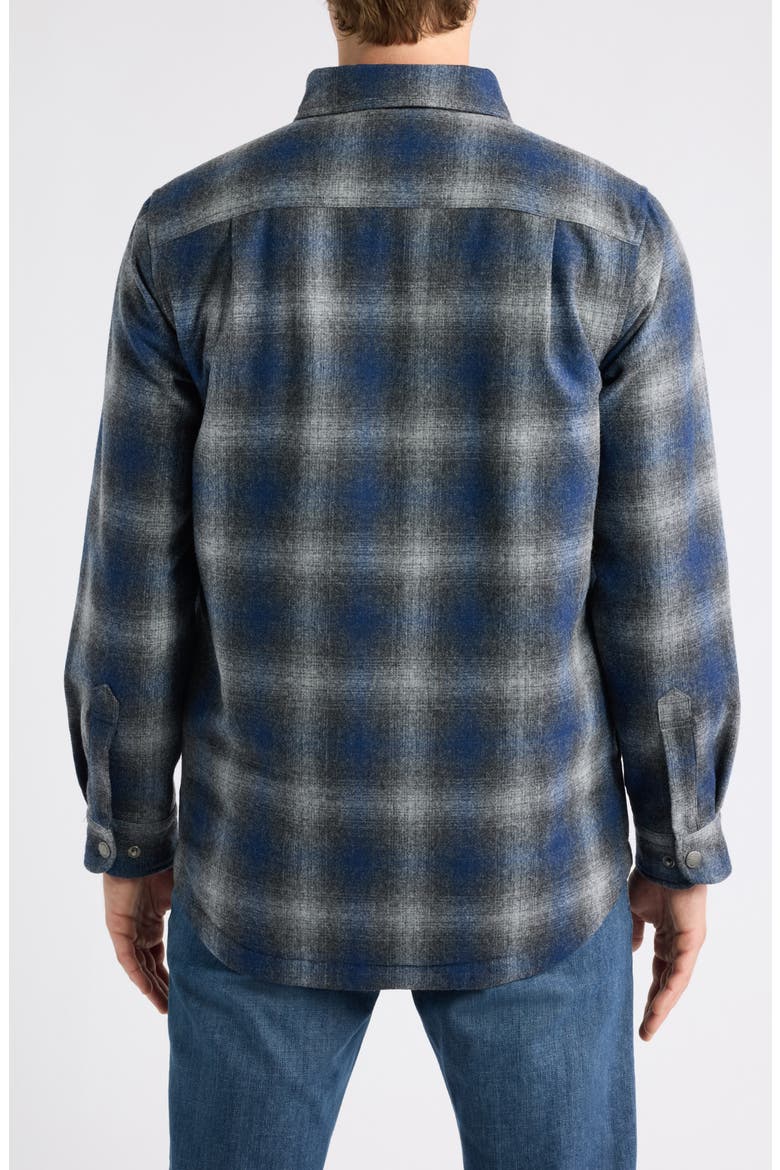 Quilted Umatilla Wool CPO Jacket, Alternate, color, CHARCOAL/ NAVY OMBRE