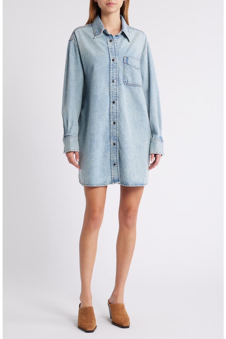 The Denim Organic Cotton Blend Shirt Dress, Main, color, ETTIE