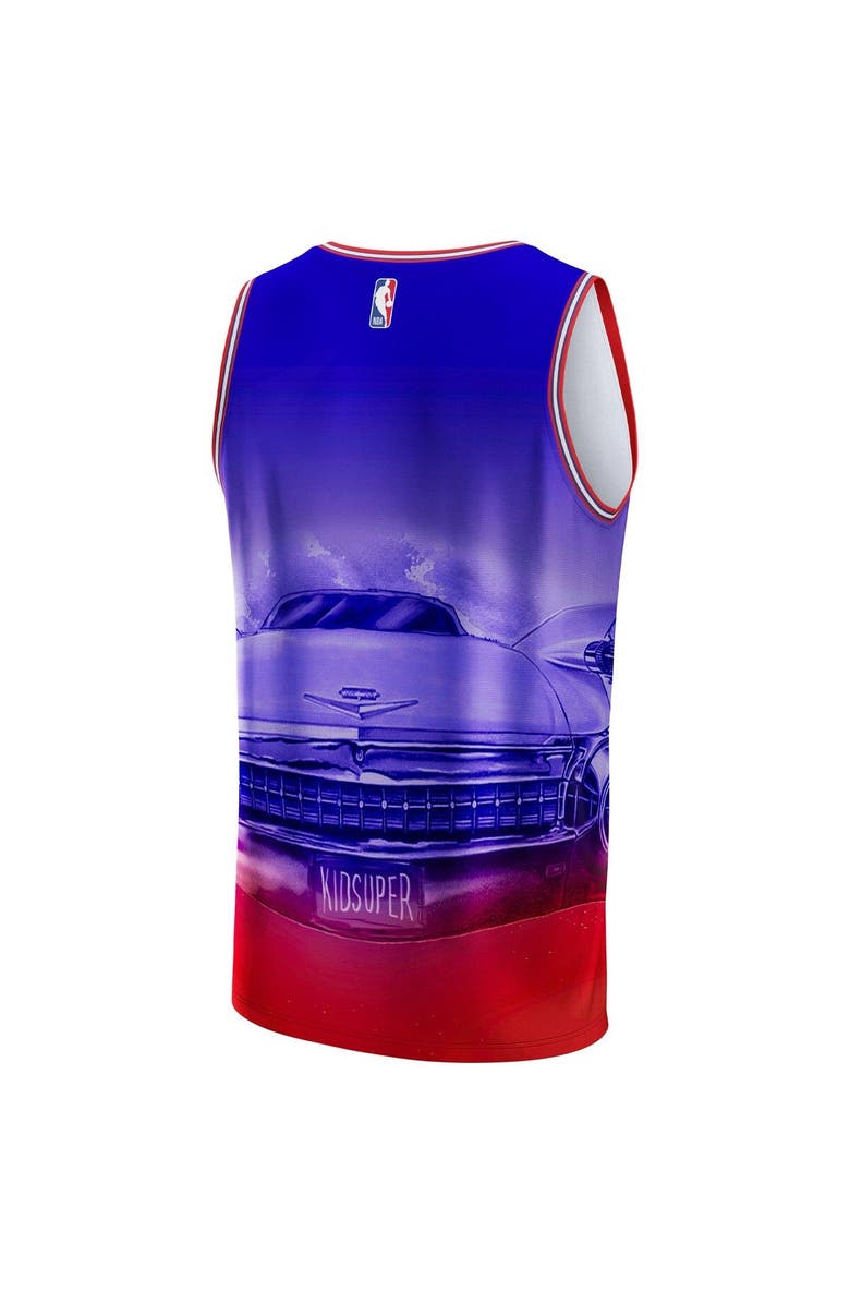 NBA X KIDSUPER Unisex NBA & KidSuper Studios by Fanatics Red Detroit Pistons Hometown Jersey, Alternate, color, Red