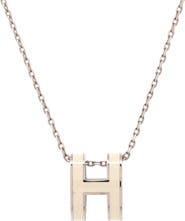 Pre-Owned Hermes Pop H Pendant Chain Necklace Metal and Enamel Mini