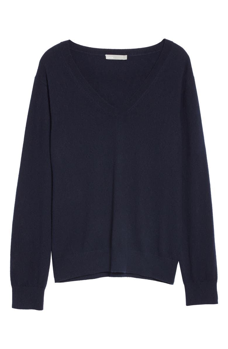 Vince Weekend V-Neck Cashmere Sweater, Alternate, color, Coastal