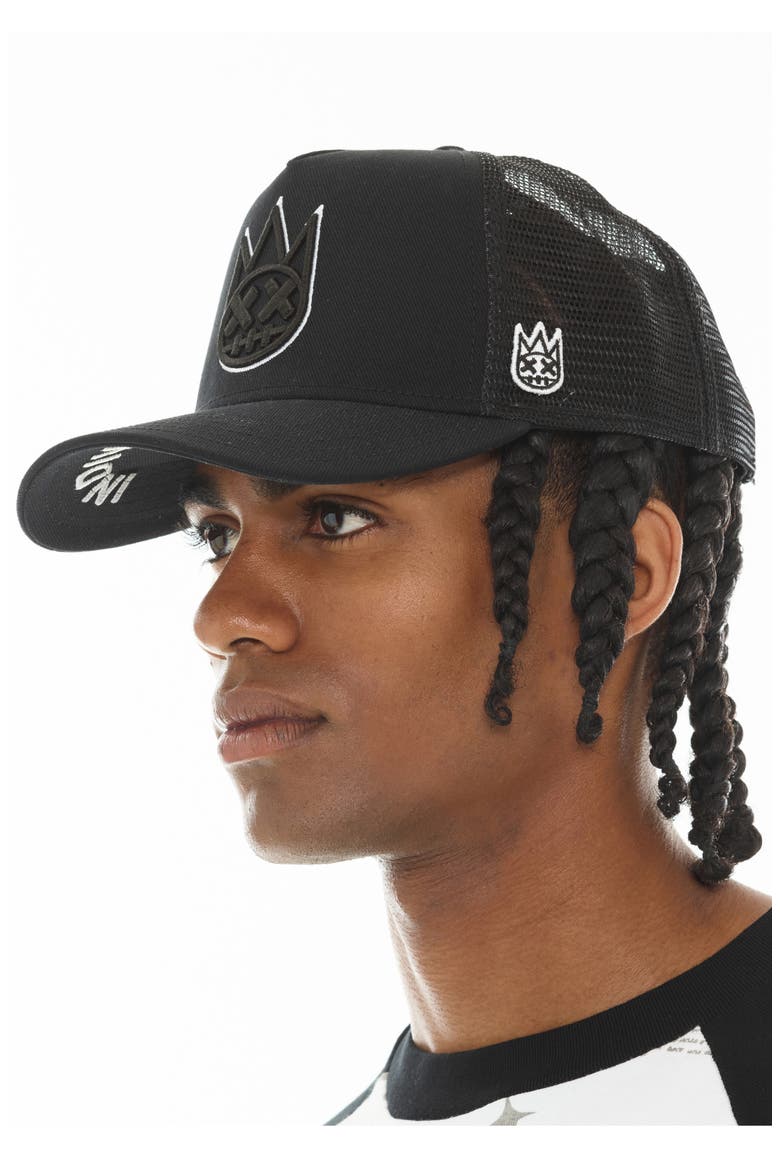 Shimuchan Logo Trucker Hat, Alternate, color, BLACK
