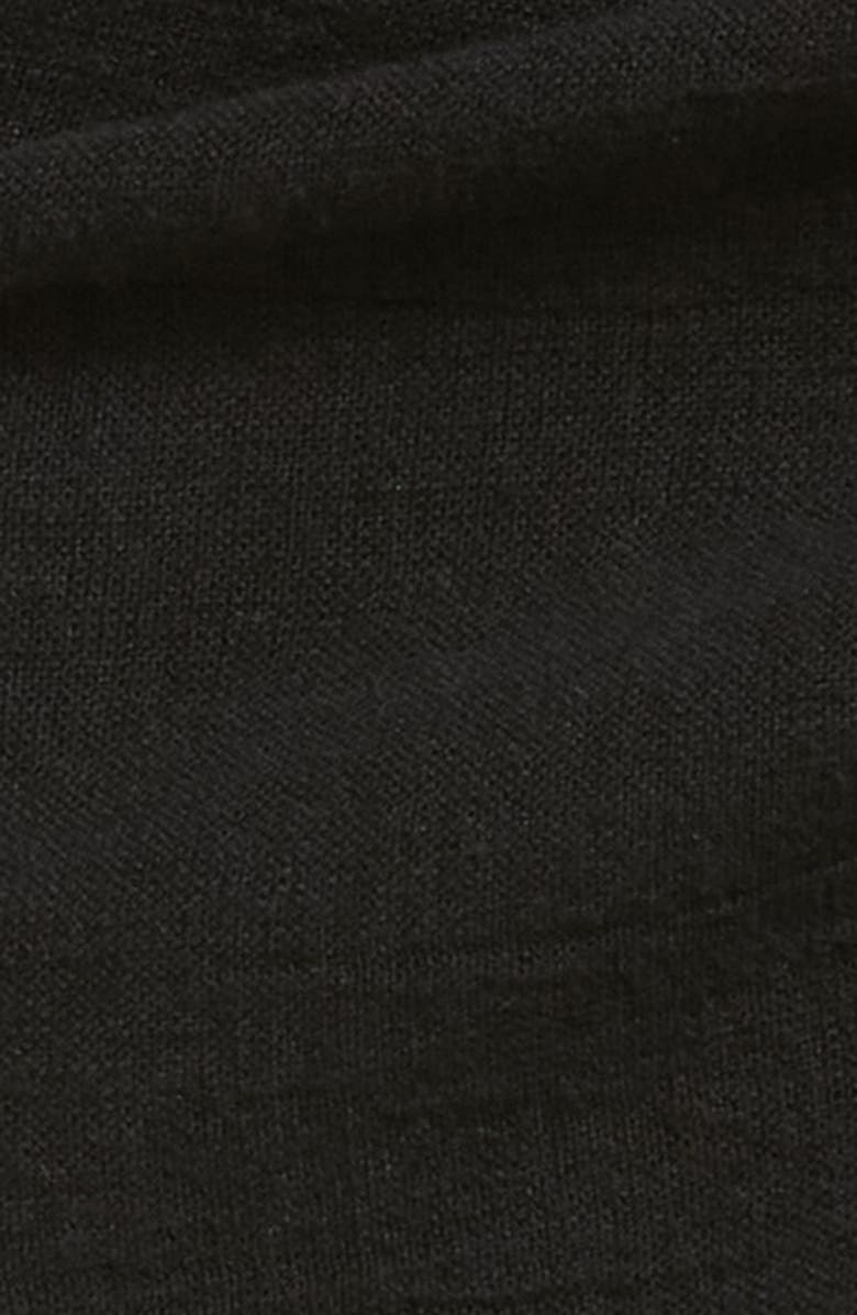 Vitamin A<sup>®</sup> Sirena Tassel Linen Blend Sarong, Alternate, color, Black Crinkle Linen