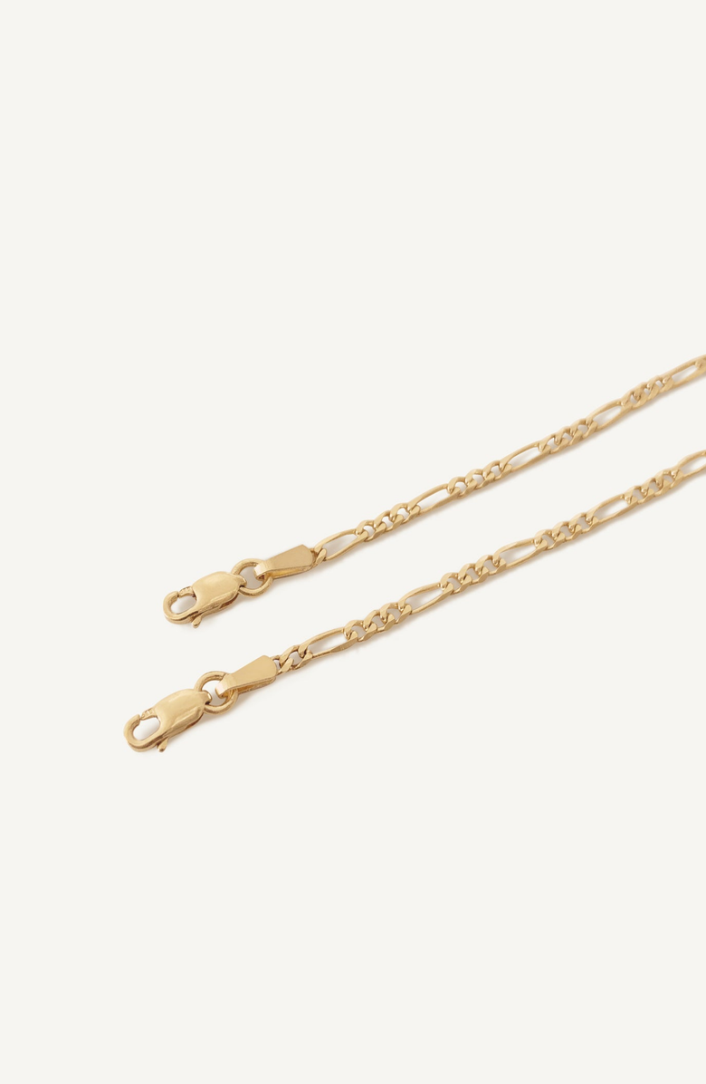 Kinn Kyle Figaro Chain Anklet, Alternate, color, Gold