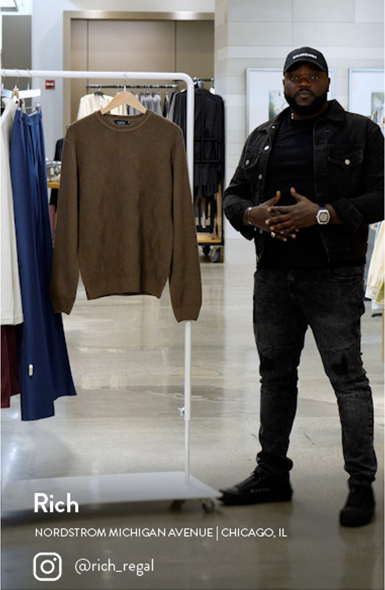 Diamond Stitch Merino Wool Sweater, sales video thumbnail