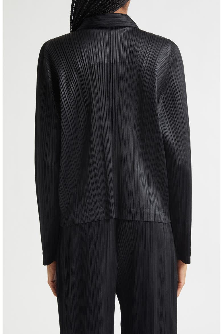 Monthly Colors February Pleated Jacket, Alternate, color, BLACK