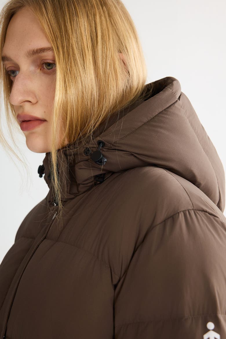 Puff-O® Mid-Length Down Puffer Jacket, Alternate, color, Coffee
