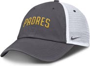 Nike Men's Nike Gray San Diego Padres Wordmark Club Adjustable Trucker Hat