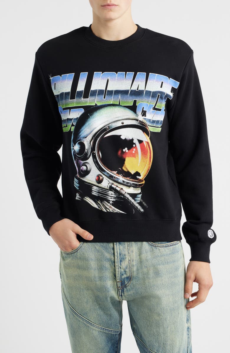 Billionaire Boys Club BB Jet Pack Helmet Head Sweatshirt, Main, color, Black