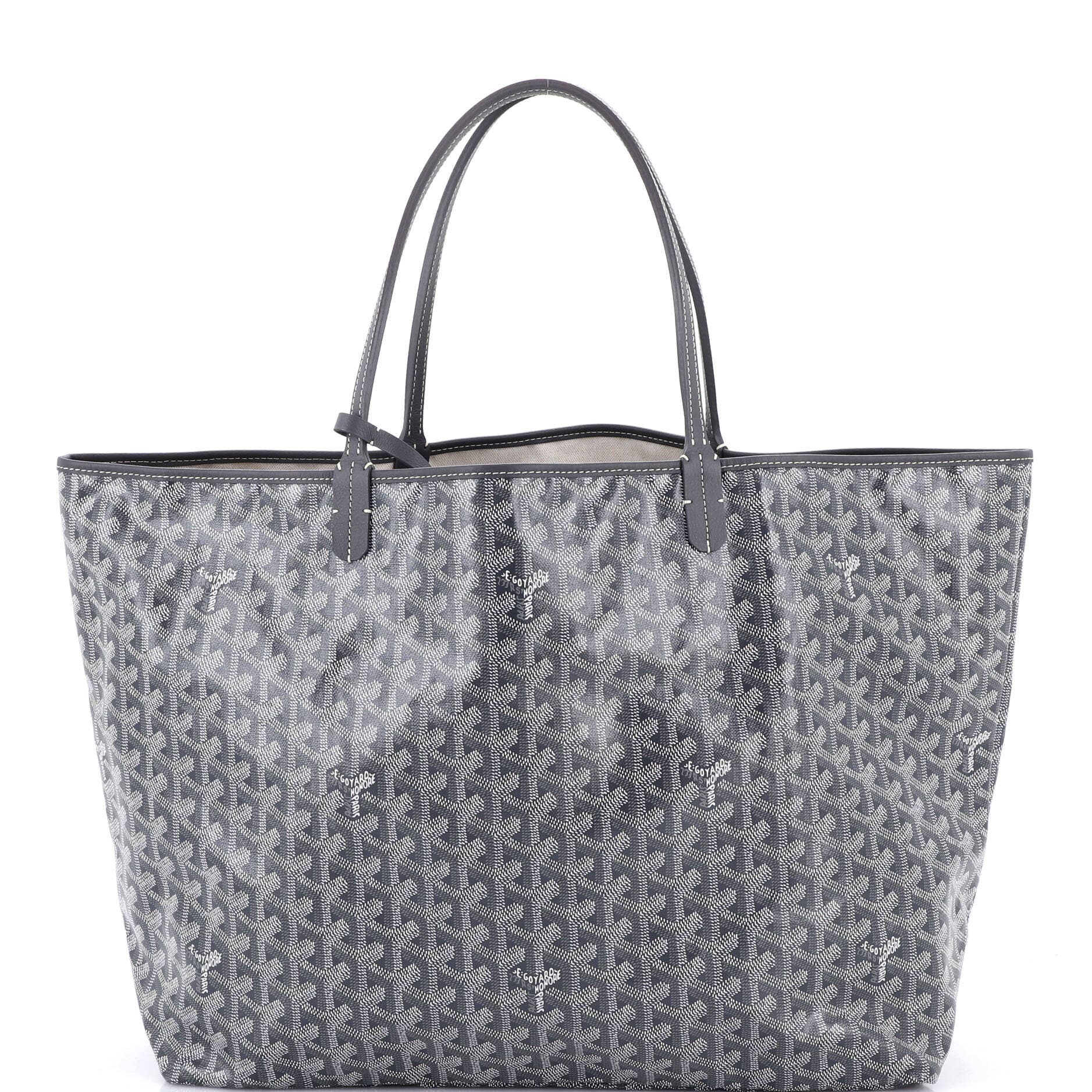 Pre-Owned Goyard Saint Louis Tote Coated Canvas GM, Main, color, Gray