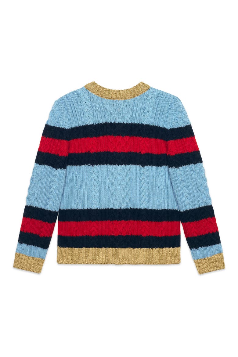 Wool Stripe Sweater, Alternate, color, WHITE MULTI