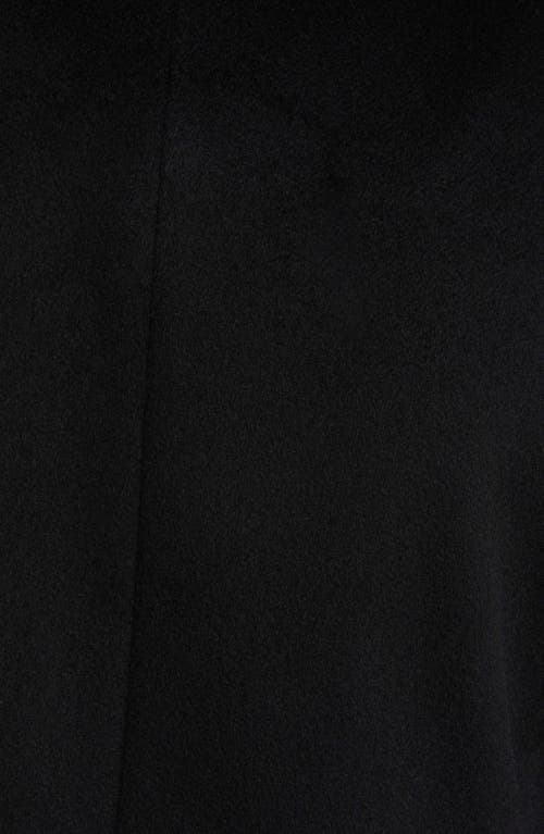 Fleurette Wool Wrap Coat In Black