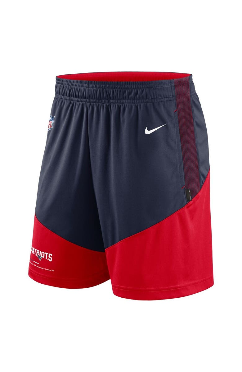 Nike Men's Nike Navy/Red New England Patriots Sideline Primary Lockup Performance Shorts, Alternate, color, Navy