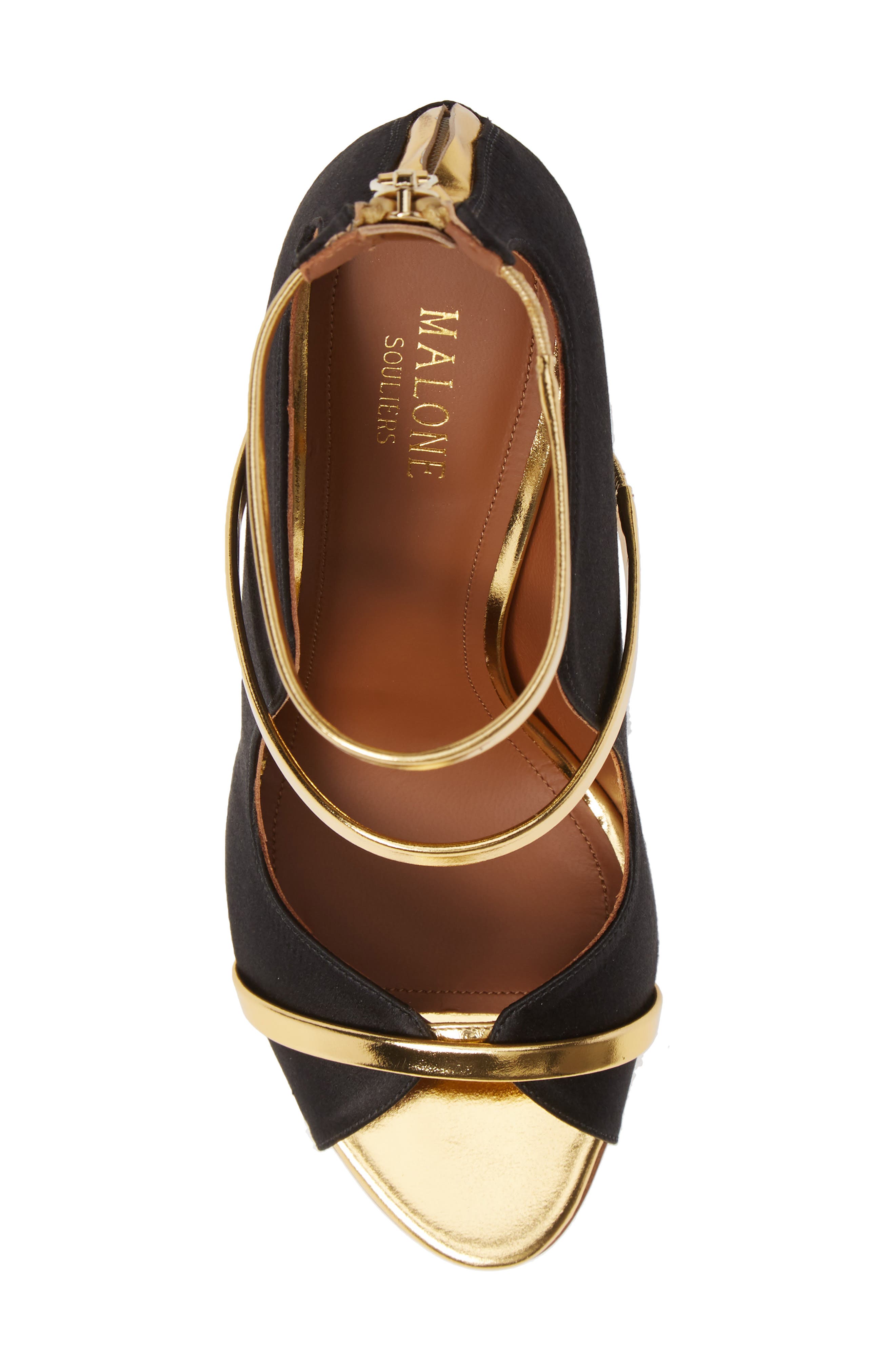 Mika Triple Band Sandal, Alternate, color, BLACK/ GOLD