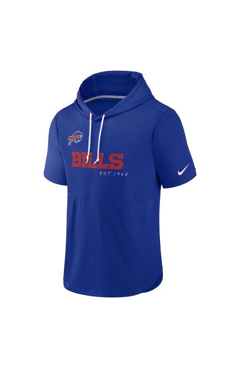 Nike Men's Nike Royal Buffalo Bills Short Sleeve Pullover Hoodie, Alternate, color, 
