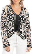 SAACHI Floral Crocheted Bolero Cardigan