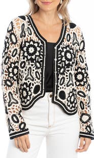 SAACHI Floral Crocheted Bolero Cardigan