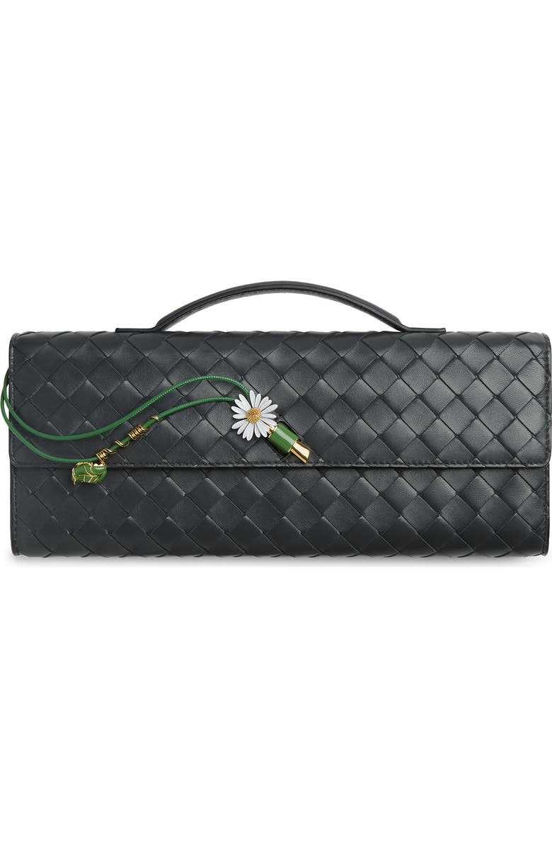 Bottega Veneta Long Andiamo Flower Leather East/West Clutch, Main, color, 2081 Ardois/ Daisy Flow-Mb