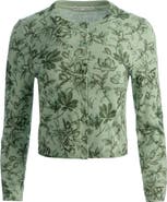 Alice + Olivia Carson Print Crop Cardigan