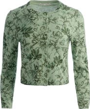 Alice + Olivia Carson Print Crop Cardigan