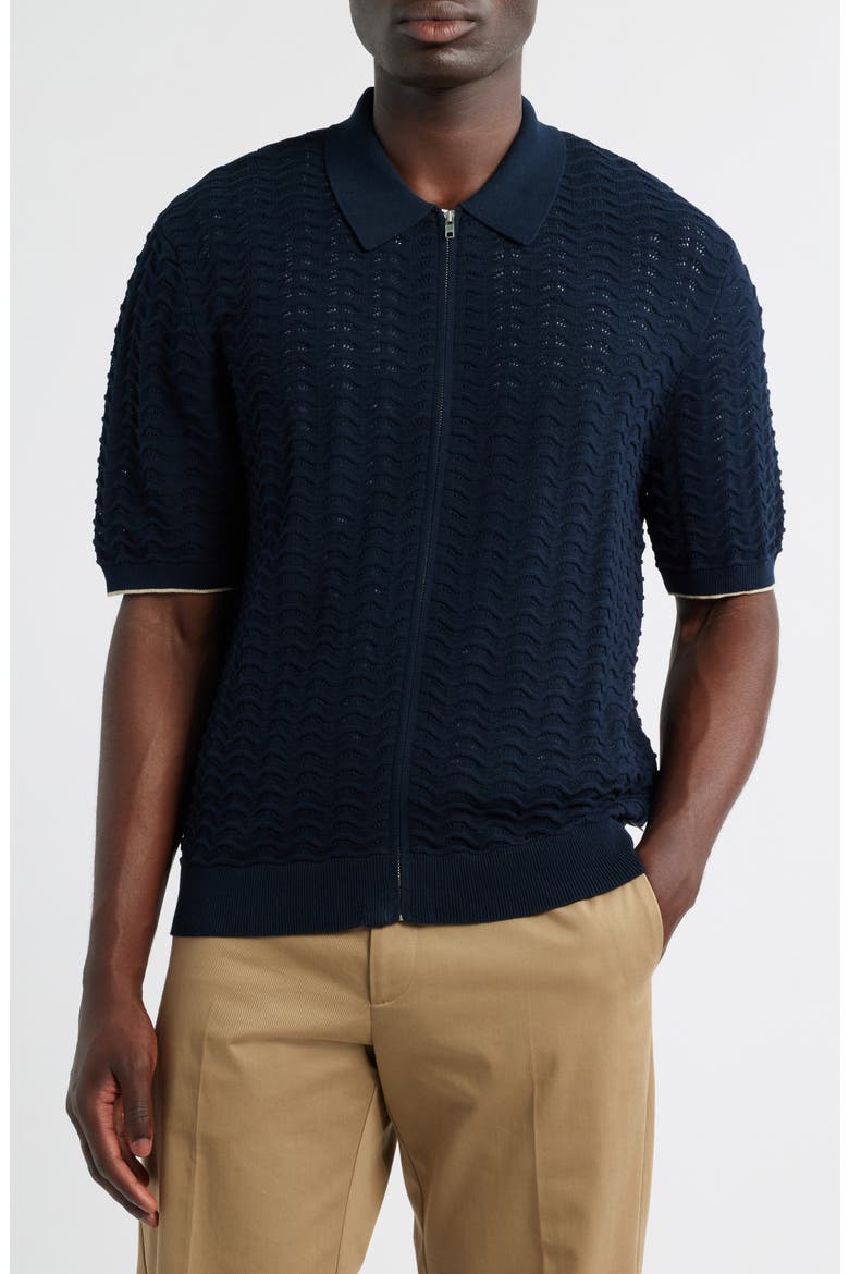 Gustav 6636 Full Zip Top, Alternate, color, NAVY BLUE
