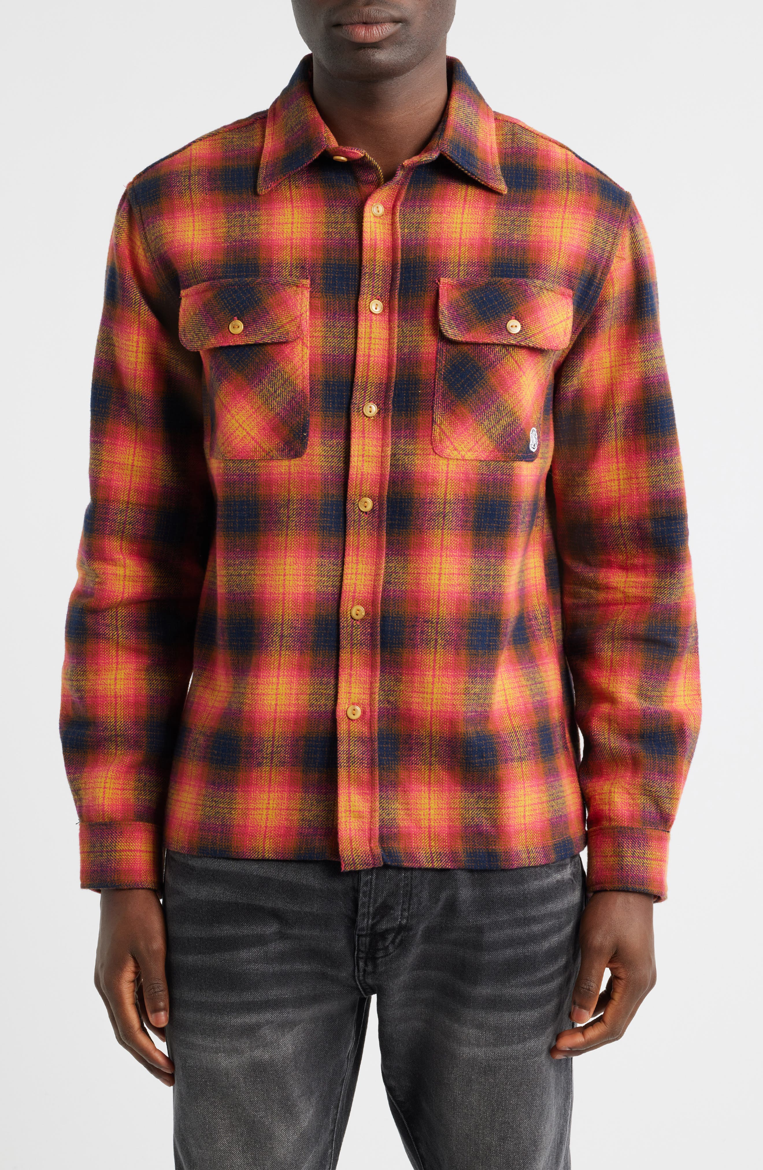Billionaire Boys Club BB Curve Plaid Button-Up Shirt