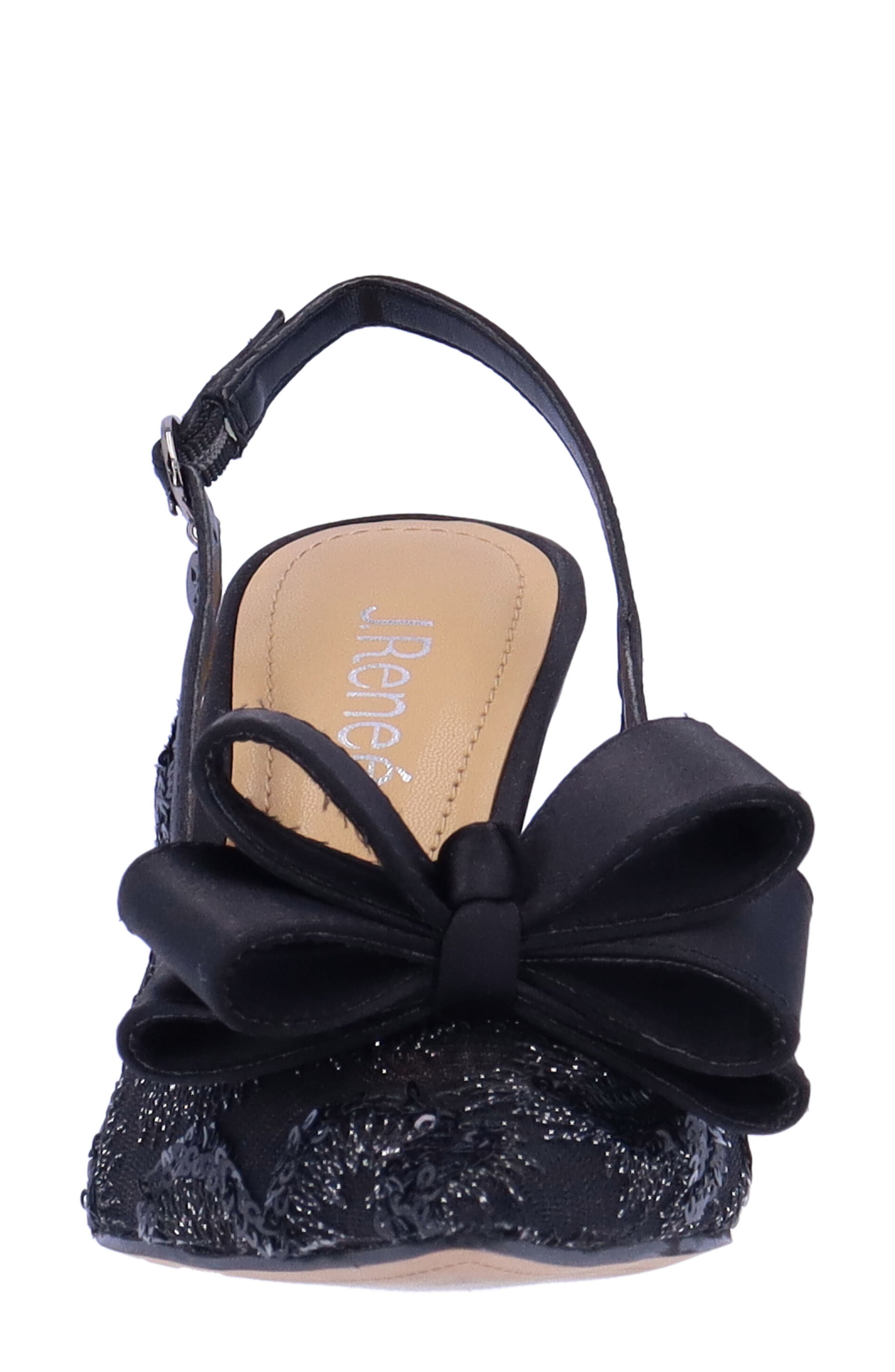J. Reneé Deloris Slingback Pointed Toe Pump, Alternate, color, Black