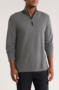 Bugatchi Stretch Cotton Quarter Zip Pullover