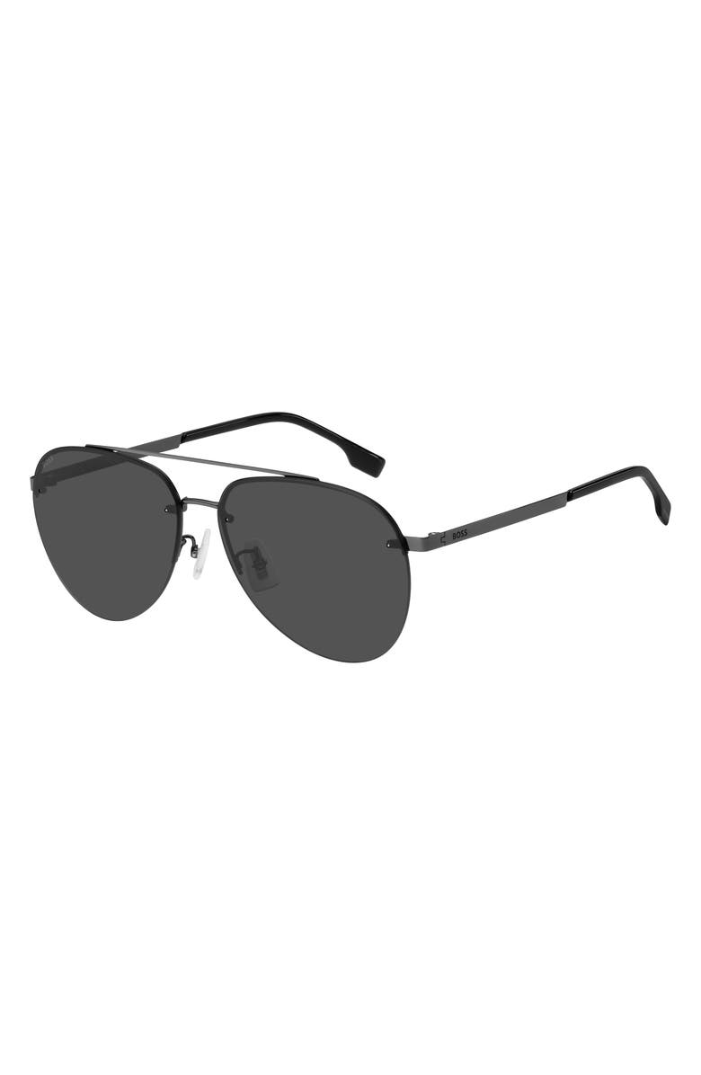 BOSS 62mm Oversize Pilot Sunglasses, Alternate, color,