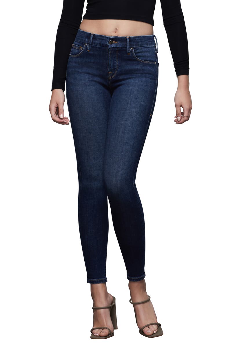 Good American Good Petite Skinny Jeans, Main, color, 