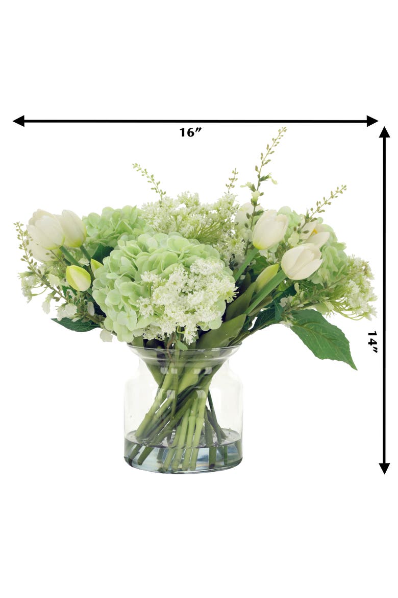 Tulip Hydrangea Jar, Alternate, color, Mint Green