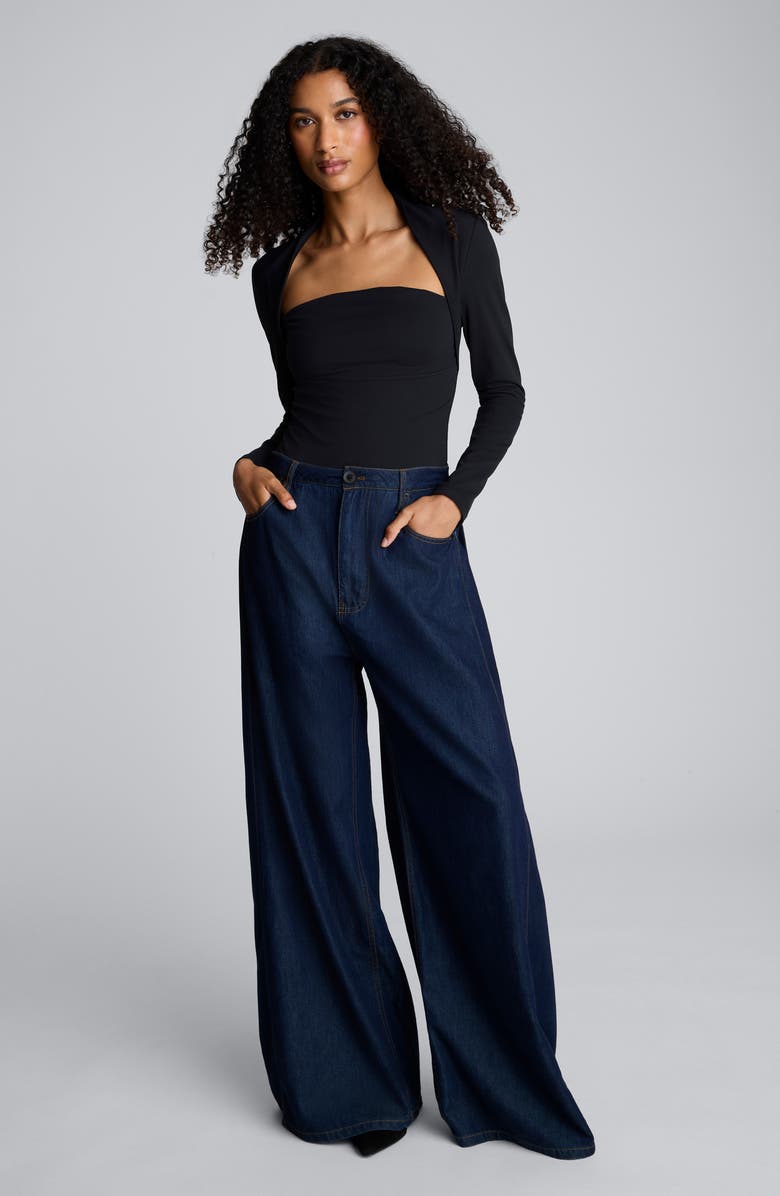 Kenneth Cole High Waist Wide Leg Jeans, Alternate, color,