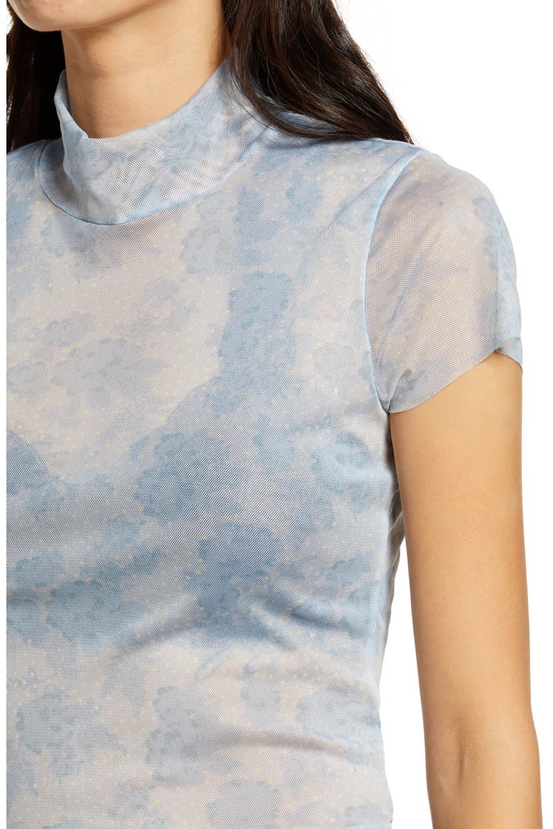 Print Mesh Baby T-Shirt, Alternate, color, BLUE COMBO