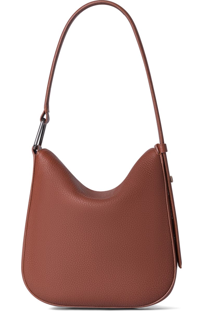 Akris Little Anna Leather Hobo Bag, Main, color, 044 Caramel