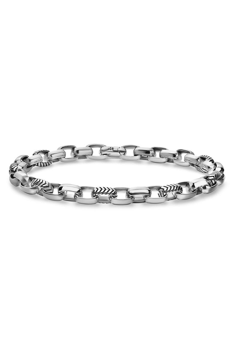 Men's Chevron Link Bracelet, Main, color, SILVER