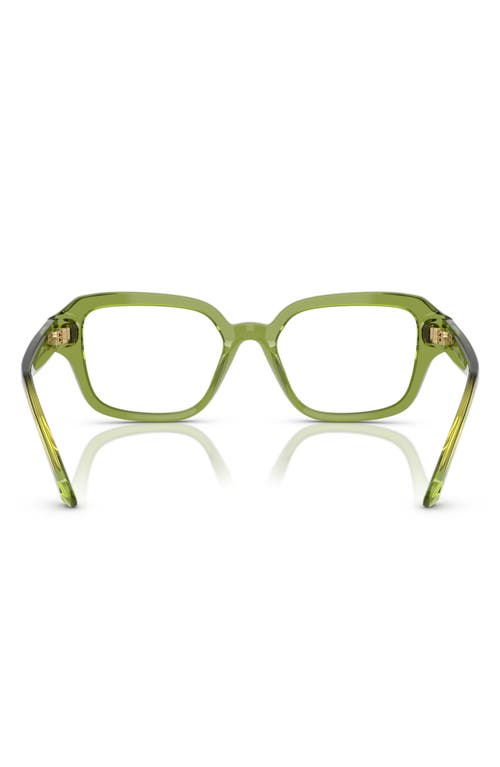 Swarovski 54mm Pillow Optical Glasses In Transparent Green