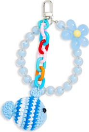 Cara Kids' Blue Fish & Bead Bag Charm