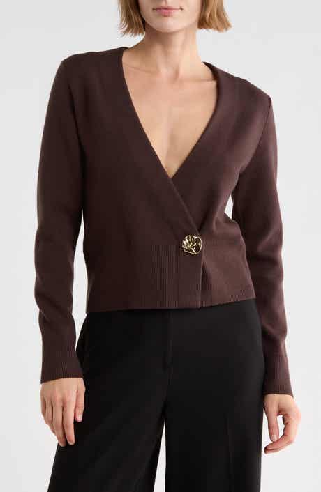 One Button Crop Cardigan