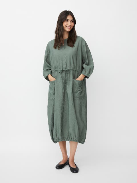 MaNymosa 3/4 Sleeve Loose Fit Midi Dress