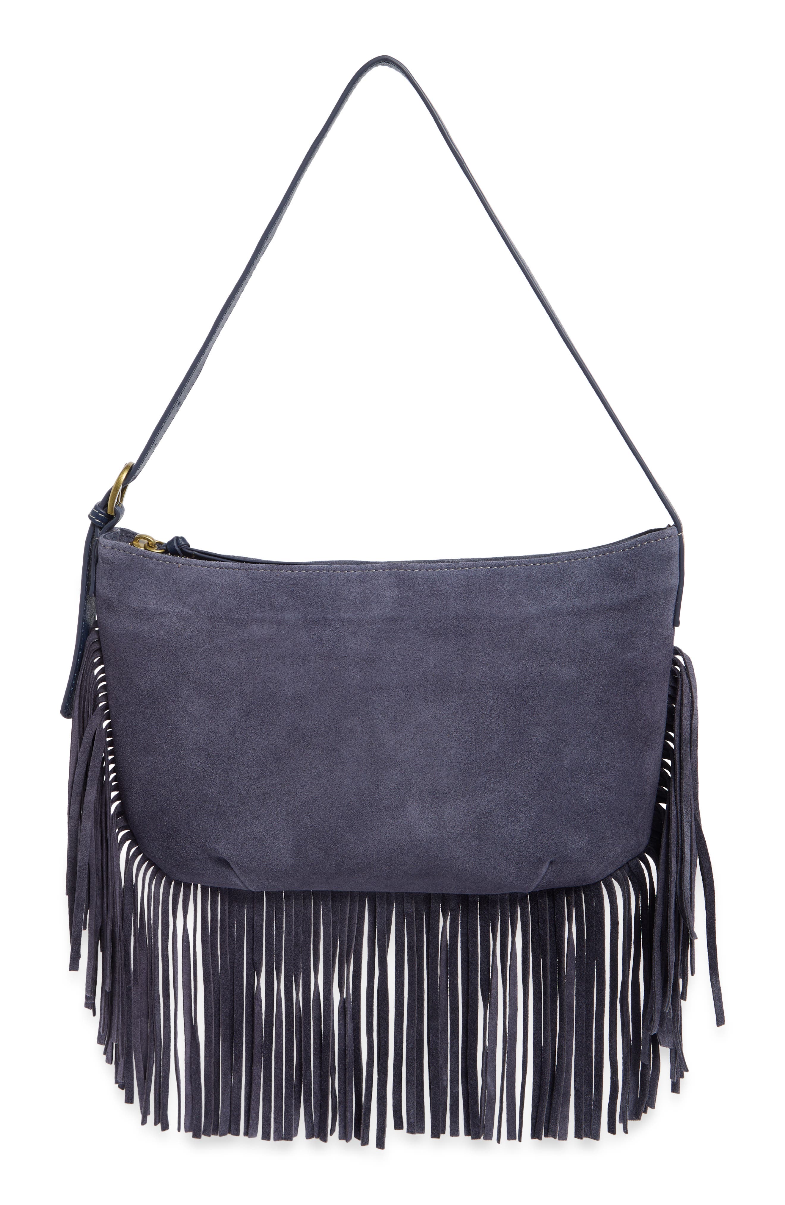 Ivy Fringe Suede Shoulder Bag